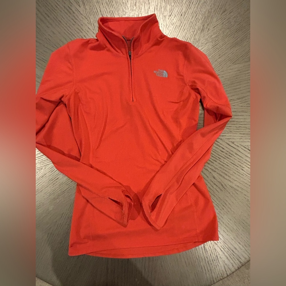 The North Face Women's orange Long Sleeve Quarter Zip
